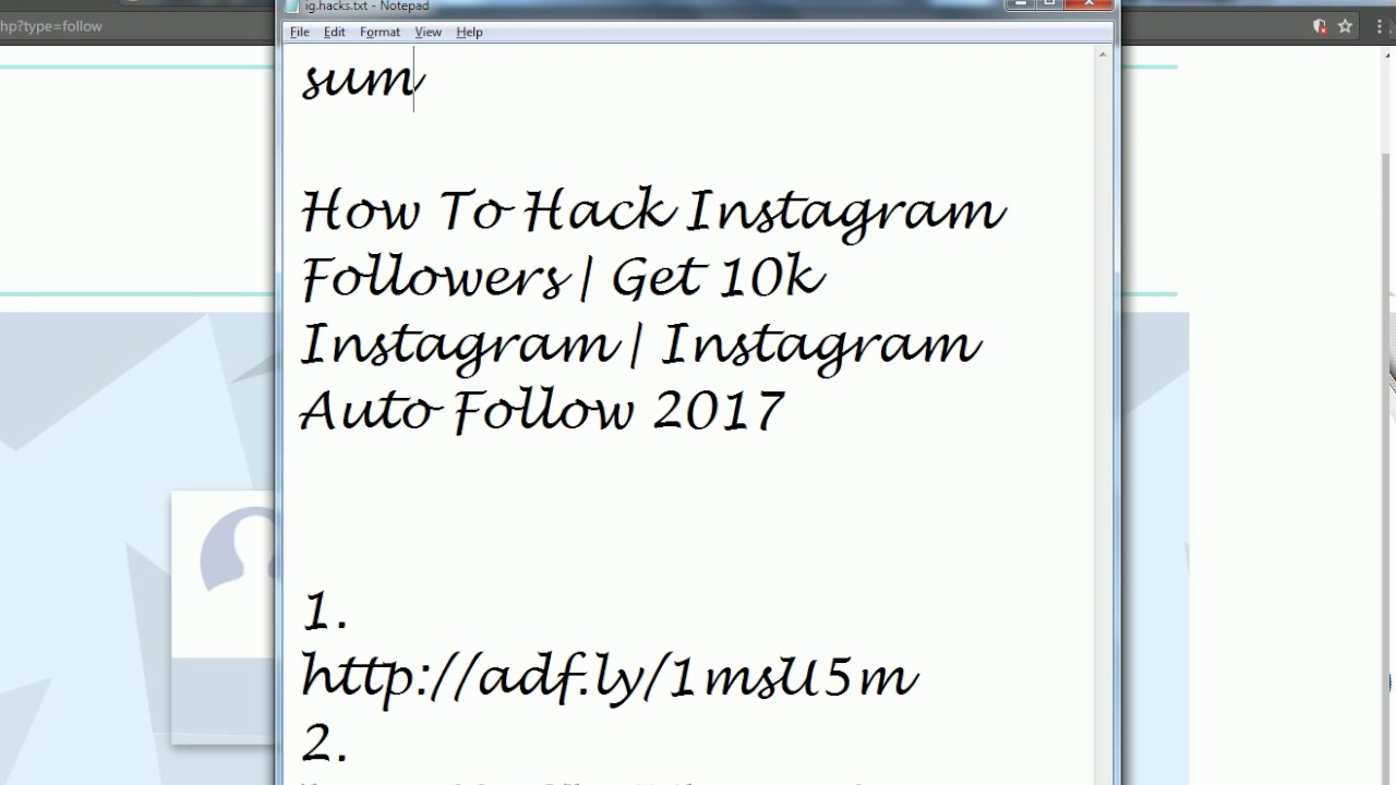 Free instagram followers hack no survey or download